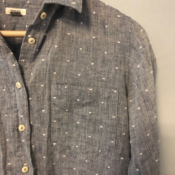 Fossil chambray button down size xs - Picture 6 of 8